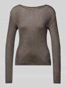 Gebreide pullover met extra brede schouders, model 'Silvi'