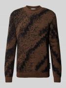 Gebreide pullover met ribboorden, model 'SIVAAN'