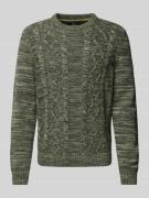 Gebreide pullover met ribboorden