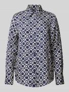 Overhemdblouse van viscose met motiefprint