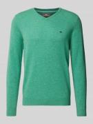 Gebreide pullover met V-hals