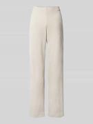 Wide leg stoffen broek met structuurmotief, model 'ELAINE'