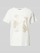 T-shirt met motief- en labelprint