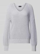 Gebreide pullover met V-hals