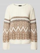 Gebreide pullover met ribboorden