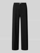 Relaxed fit stoffen broek met persplooien