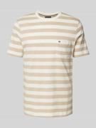 Slim fit T-shirt met ronde hals