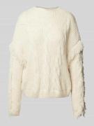 Gebreide pullover met franjes, model 'HOLLY'