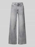 Wide fit high rise jeans van hoogwaardige katoenmix, model 'JUICY'