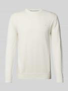 Gebreide pullover met wol en ronde hals