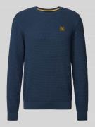 Gebreide pullover met labelpatch