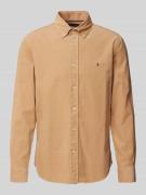 Regular fit corduroy overhemd met button-downkraag, model 'SOLID'