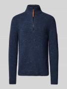 Wollen pullover met labeldetail