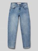 Loose fit jeans met viscose in 5-pocketmodel