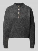 Regular fit gebreide pullover met wol en effectgaren, model 'NALIMA'