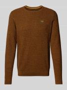 Gebreide pullover met labelpatch