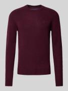 Regular fit gebreide pullover van zuivere lamswol