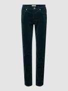 Slim fit fluwelen broek met knoopsluiting