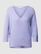 Gebreide pullover met V-hals, model 'Peruso'