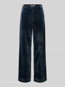 Wide leg stoffen broek in fluweellook, model 'Kelita'