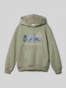 Regular fit hoodie met katoen en tekstprint