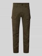 Tapered fit cargobroek met riemlussen, model 'Rovic'