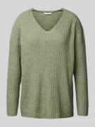 Gebreide pullover met V-hals