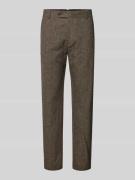 Slim fit pantalon met knoop- en ritssluiting