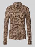 Regular fit blouse met lange mouwen en all-over motief