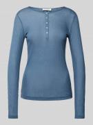 Regular fit shirt met lange mouwen en ribstructuur