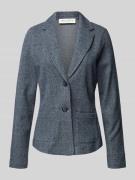 Shaped fit blazer met visgraatmotief van katoenmix