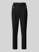 Tapered fit stoffen broek met applicaties, model 'KAROLINE'