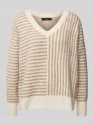 Comfort fit gebreide pullover met cross-stripe-motief, model 'URANUS'