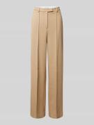 Straight leg stoffen broek met vaste persplooien