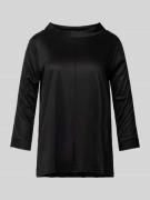 Regular fit blouse van viscose met opstaande kraag