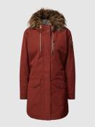 Parka met imitatiebont en tweewegsritssluiting