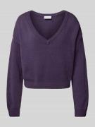 Gebreide pullover met V-hals