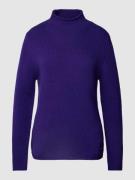 Gebreide pullover met opstaande kraag, model 'Basic'