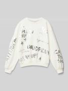 Regular fit sweatshirt met katoen en effectprint