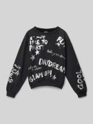 Regular fit sweatshirt met katoen en effectprint