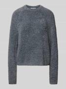 Comfort fit gebreide pullover met scheerwol