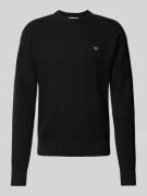 Gebreide pullover met labelpatch