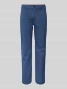 Straight leg chino met structuurmotief, model 'DENTON'