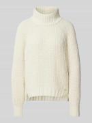 Gebreide pullover met opstaande kraag, model 'Chenille'