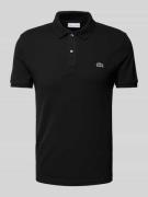 Slim fit poloshirt met labelpatch, model 'PIQUE'