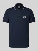 Slim fit poloshirt met labelprint, model 'TRAIN CORE'