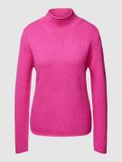 Gebreide pullover met opstaande kraag, model 'Basic'