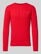 Gebreide pullover met kabelpatroon