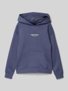 Hoodie met labelprint, model 'ERBRO'