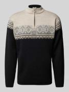 Wollen pullover met labelstitching, model 'Moritz Mens'